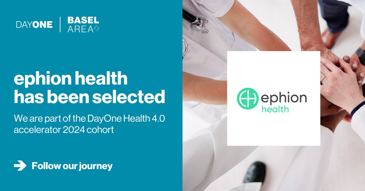 We are pleased to announce that Ephion has been selected to join the DayOne Health 4.0 Accelerator. By joining this program, we will dive into the world of Pharma, gaining insights into the industry and fine-tuning how we can bring unique value to the market. #DayOneBasel