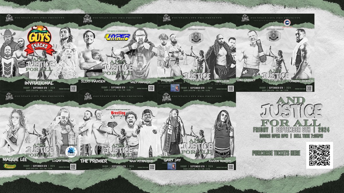 ⛲🏙️ Full Card Showcase 1/4🏙️⛲
🎟️ rb.gy/sk1xfz 🎟️
🗓️ Friday, September 6th
📍 Ball Event Center 

⚖️ <a href="/scotthansen33/">$COTT HAN$EN</a> Vs <a href="/WrexKC/">Sexy Wrex Amadeus</a> ⚖️
⚖️ <a href="/justmaggielee/">m by elegance🥂💖💫</a> v <a href="/LoganKnightPro/">The Spotlight ⭐️</a> ⚖️
⚖️ <a href="/anakinsadmurphy/">anakin murphy</a> v <a href="/StiffRoboGinger/">Gary Jay 👊🤖😾</a> ⚖️