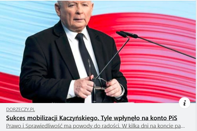 ZofiaRomano's tweet photo. #Wspaniale Ponad 3 mln zł wpłynęło już na konto partii Jarosława Kaczyńskiego od czwartku popołudnia, t.j. momentu, kiedy PKW odrzuciła sprawozdania PIS (konsekwencją jest odebranie dotacji i subwencji).
#NaszaPolska https://t.co/Lb2t4IuQRw