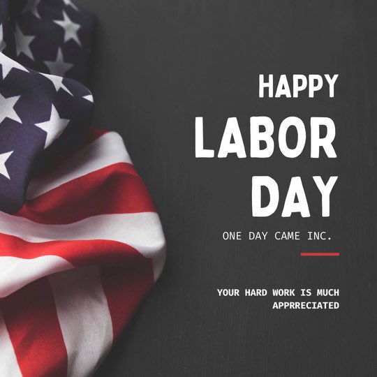 One Day Came Inc. takes a moment to express our heartfelt appreciation for our incredible staff and all the hardworking individuals nationwide. 

#OneDayCame #Construction #Tallahassee #Tampa #Florida #SmallBusiness