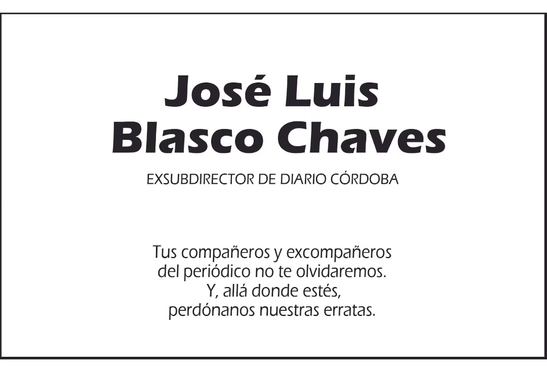 La esquela de la plantilla del Córdoba a José Luis Blasco es una genialidad. Sois estupendos, compañeros