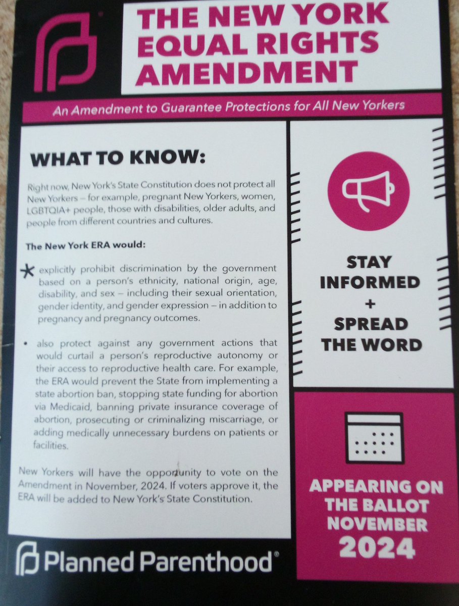 Iris12022's tweet image. In NY State 
WE will be Voting on NYS #ERA ♀️⚖️🇺🇸♀️⚖️🇺🇸♀️⚖️🇺🇸
To Protect NYS Women by ensuring jurisdiction Over #OURBodies  #FliptheBallot
#LadiesVote see info below👇👇