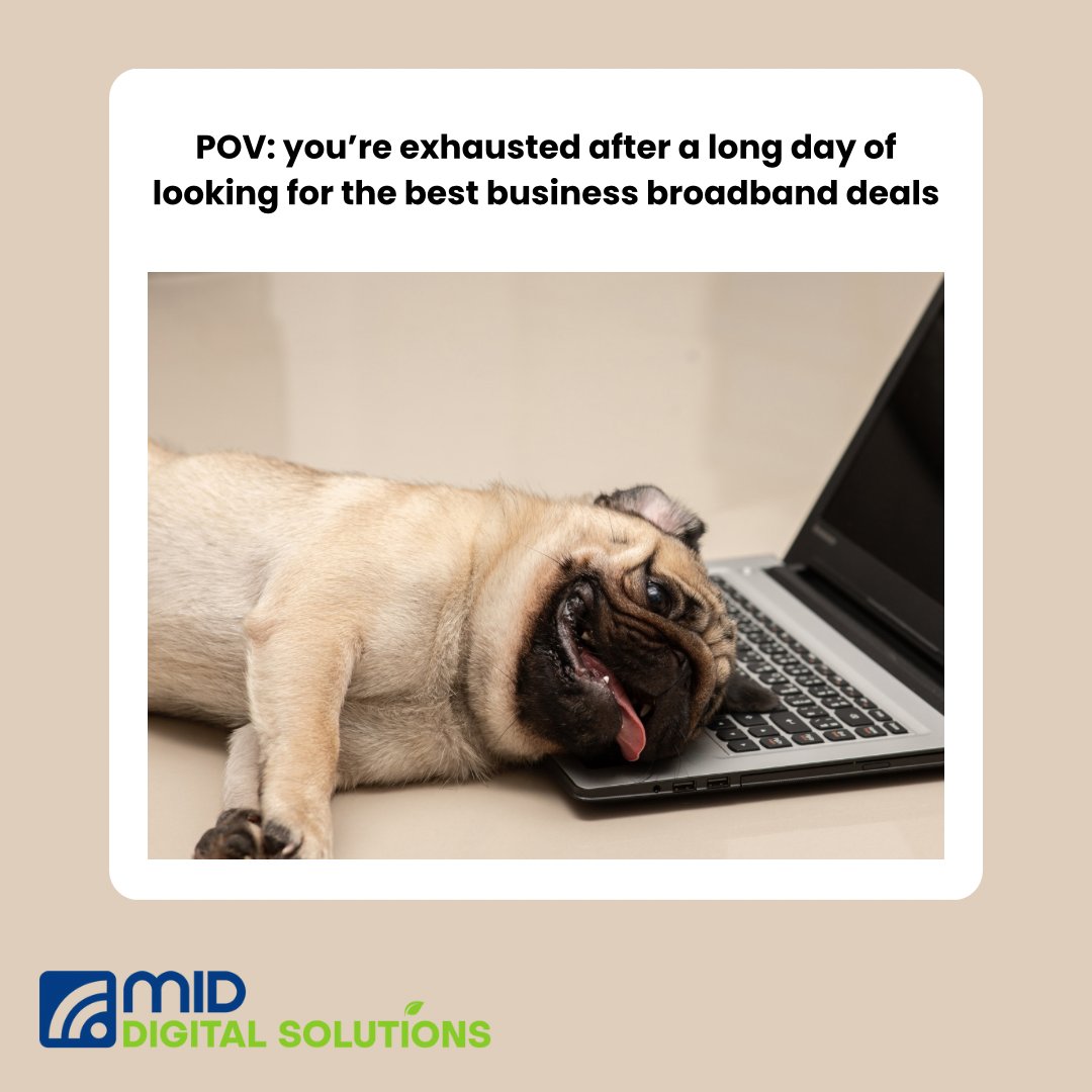 MID Digital Solutions (@middigitaluk) on Twitter photo We’re here to avoid you from getting burnout from all that searching 😴
With over 25 years of experience in business telecoms - you can trust us to get the BEST deal for you 🤝
Give us a call today for a FREE bill review👇
📞 0161 974 6838
📧 hello@middigitalsolutions.com We’re here to avoid you from getting burnout from all that searching 😴
With over 25 years of experience in business telecoms - you can trust us to get the BEST deal for you 🤝
Give us a call today for a FREE bill review👇
📞 0161 974 6838
📧 hello@middigitalsolutions.com