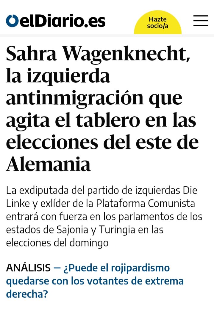Paulafraga__'s tweet photo. Alemania lo tiene claro. Quiere otra izquierda. Una izquierda crítica con las políticas identitarias, con las políticas migratorias (que no anti-migración ni x3nófobas por más que brame la izquierda malasaña) y las guerras que amenazan nuestra seguridad. Una izquierda patriota ocupada en la relación capital-trabajo. 

Sahra @SWagenknecht, una referente a seguir; BSW, una opción política similar para España por la que trabajar.