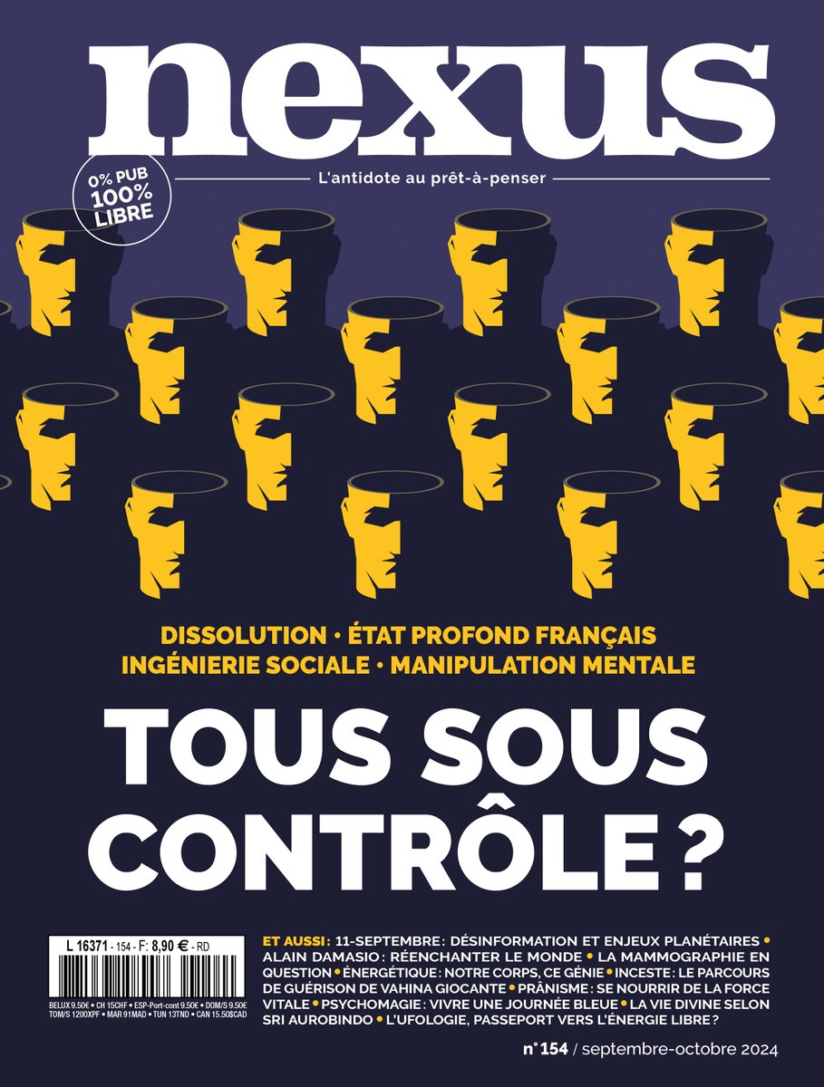 🚨🚨🗞️ JOUR J

Le numéro 154 (septembre-octobre 2024) est DISPONIBLE en kiosque et sur nexus.fr 

Pour le découvrir, c'est par ici👇magazine.nexus.fr/n154/  

BONNE LECTURE 🙏