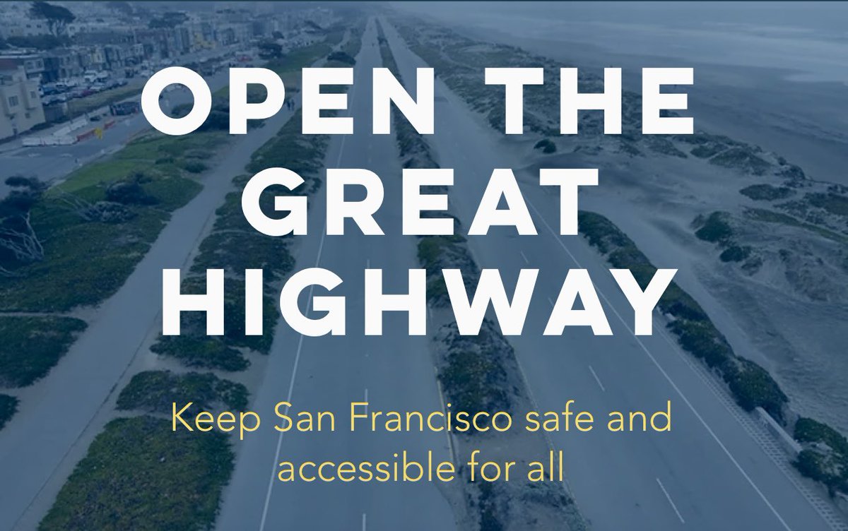 SFnatives's tweet photo. It’s all become clear and quite straightforward. We’re simply voting for the #SF Mayor that will advocate and support NOT Closing The Great Highway. No On K https://t.co/8Ns7UVxub1 #SanFrancisco #SFMayor OPEN THE GREAT HIGHWAY
#SaveTheCITY
That’s it, that’s the tweet.r https://t.co/HGKOUJrLbA