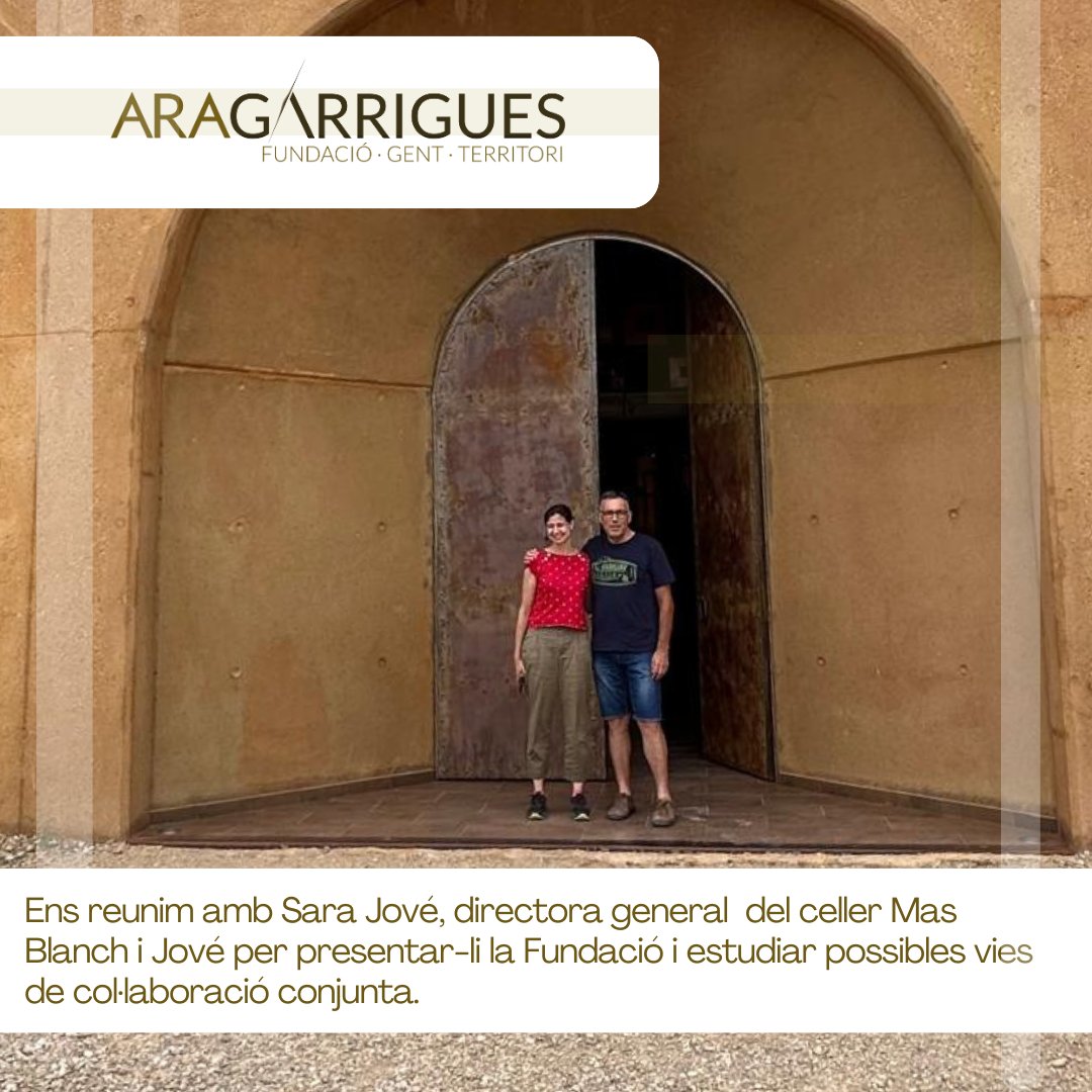 Trobada amb responsables del celler Mas Blanch i Jové, de la Pobla de Cèrvoles, per presentar-los la Fundació Ara Garrigues i explorar vies de col·laboració conjuntes
aragarrigues.com/blog/2024/08/3…