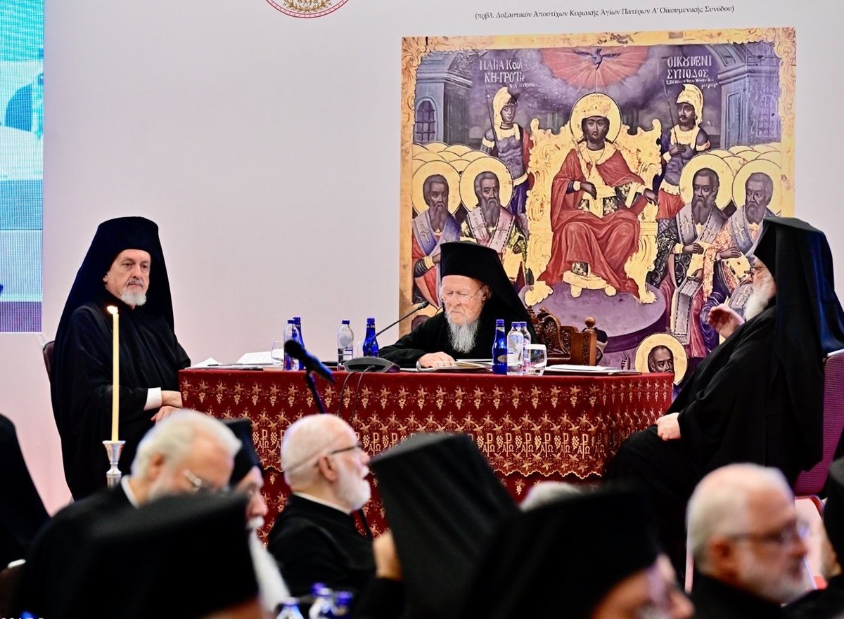 Elpidophoros's tweet photo. Attending the Synaxis of Hierarchs of the Ecumenical Patriarchate with others from around the world, we affirm the global role of the Mother Church. https://t.co/AcBHP8Nre5