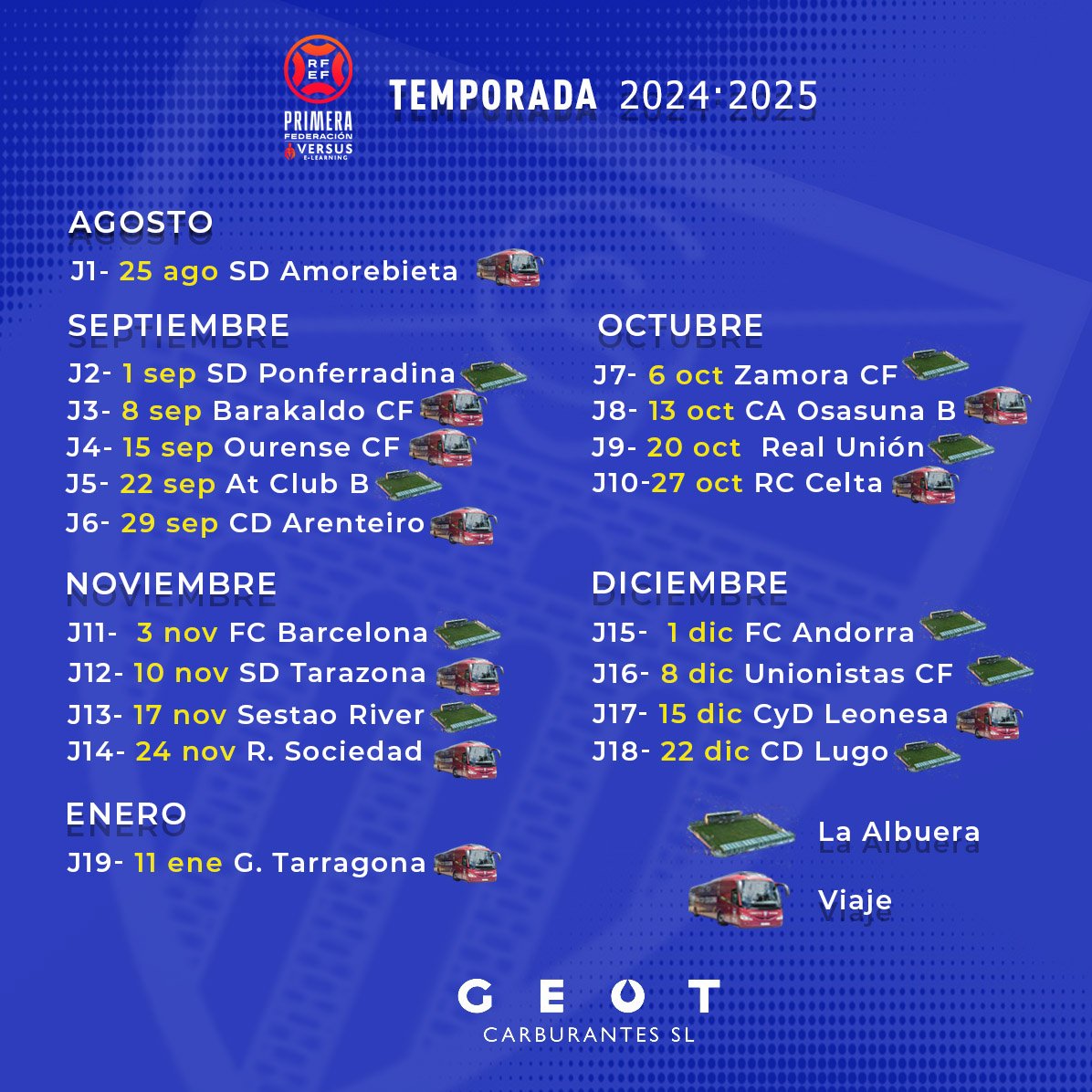 lagimnastica's tweet photo. 📆 Comenzamos mes. Septiembre, con cinco partidazos. Dos en casa y tres fuera de La Albuera
💪🏻¡A por ello!
#geot
#AúpaSego🔵🔴 https://t.co/w4INRWR6Tg