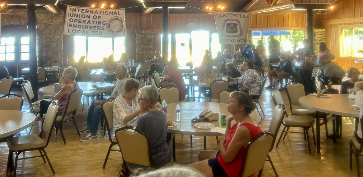 Happy Labor Day!!!! Great day to recognize those who work hard to keep our community, state &amp; nation moving forward. 
Yesterday,I enjoyed serving food and catching up with friends at the Clinton Labor Congress annual picnic.