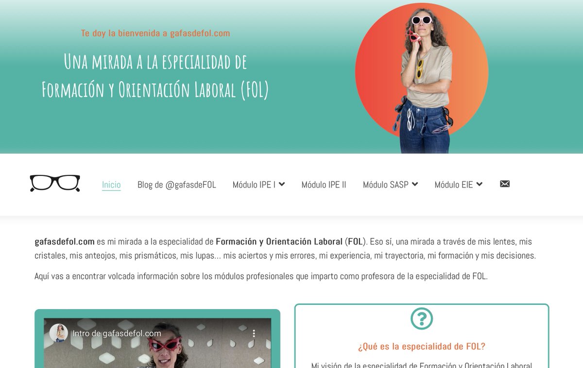 Arrancamos este año con un montón de novedades en #FP y, en particular, para la especialidad de #FOL con los módulos de #IPE, #SASP y #DASP. Con el mismo espíritu y las mismas ganas un nuevo gafasdeFOL para un nuevo modelo de FP gafasdefol.com
FELIZ COMIENZO DE CURSO 💪🏼