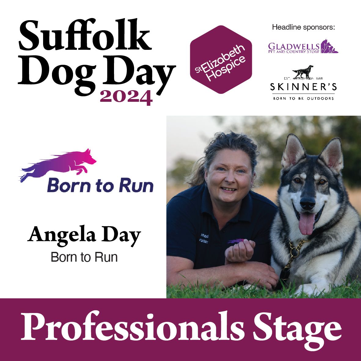 The Suffolk Dog Day 2024 Professionals Stage is dedicated to showcasing fantastic and varied discussions and demonstrations.

3.30pm - 4.00pm - Angela Day - Born to Run 🐾

🎟 Book your Suffolk Dog Day 2024 tickets - bit.ly/SuffolkDogDay24