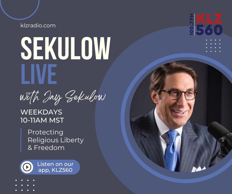 klz_radio's tweet image. What's happening? Ask Sekulow. 

Listen to Jay Sekulow weekdays at 10am on KLZ 560AM. 

 #JaySekulow #ConservativeTalk  #CurrentEvents