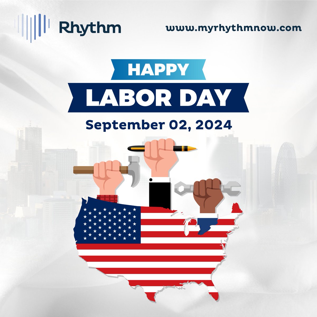 Happy Labor Day! 🎉 Today, we celebrate the hard work and dedication of all workers. At Rhythm, we proudly support healthcare professionals who tirelessly improve patient outcomes. Your commitment is inspiring. Enjoy this well-deserved day of rest!
#LaborDay #WorkforceCelebration