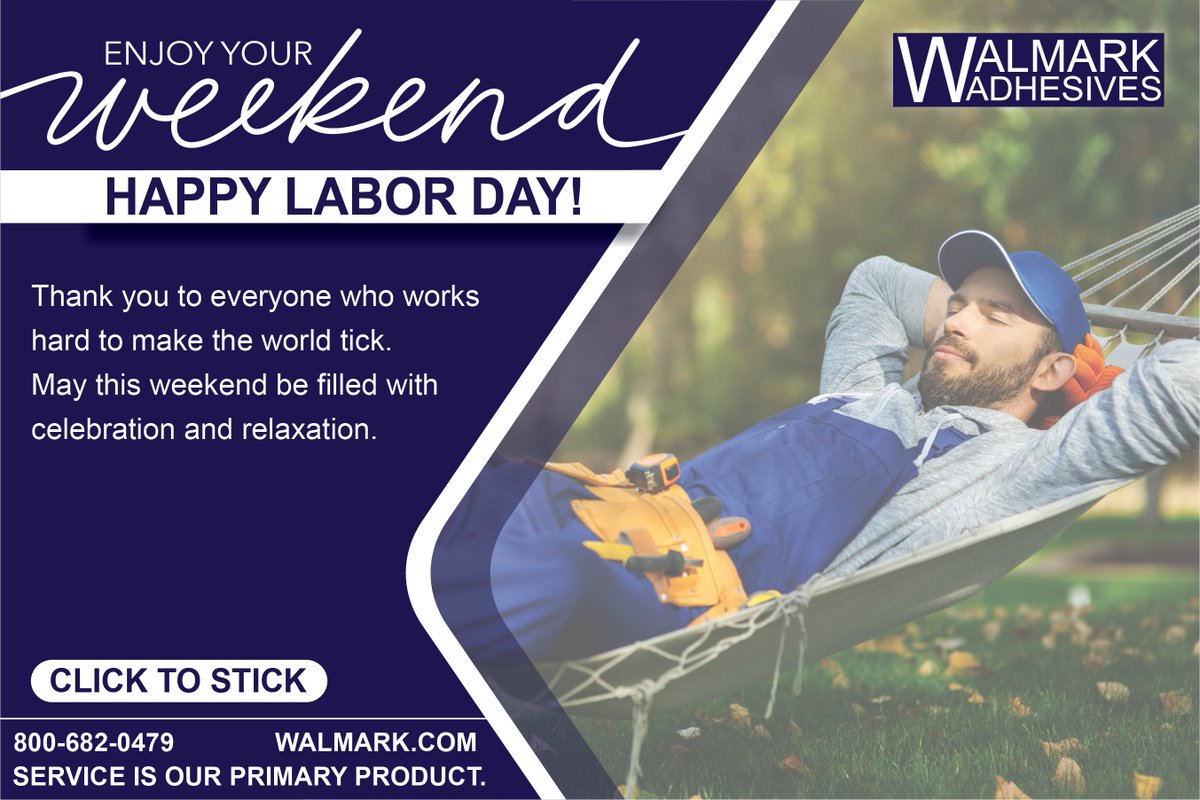 Thank you to everyone who works hard to make the world tick. 
Hope today is filled with celebration and relaxation.
walmark.com