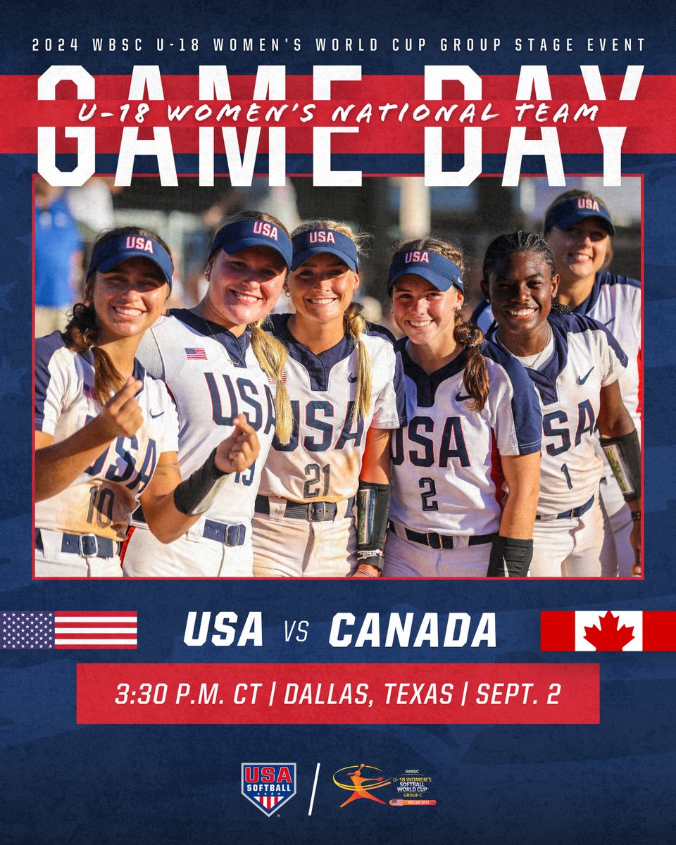 USA Softball Junior Womenโs National Team (@usasoftballjwnt) on Twitter photo ๐ ๐๐ถ๐ฐ๐ธ๐ฒ๐ ๐๐ผ ๐๐ต๐ฒ ๐ฎ๐ฌ๐ฎ๐ฑ ๐๐ถ๐ป๐ฎ๐น๐ ๐ผ๐ป ๐๐ต๐ฒ ๐น๐ถ๐ป๐ฒ ๐
๐บ๐ธ vs ๐จ๐ฆ
โฐ 3:30pm CT
๐ฑ๐ป go.usasoftball.com/24u18wc
#SoftballWorldCupWU18 | <a href="/WBSC/">WBSC โพ๐ฅ</a> ๐ ๐๐ถ๐ฐ๐ธ๐ฒ๐ ๐๐ผ ๐๐ต๐ฒ ๐ฎ๐ฌ๐ฎ๐ฑ ๐๐ถ๐ป๐ฎ๐น๐ ๐ผ๐ป ๐๐ต๐ฒ ๐น๐ถ๐ป๐ฒ ๐
๐บ๐ธ vs ๐จ๐ฆ
โฐ 3:30pm CT
๐ฑ๐ป go.usasoftball.com/24u18wc
#SoftballWorldCupWU18 | <a href="/WBSC/">WBSC โพ๐ฅ</a>