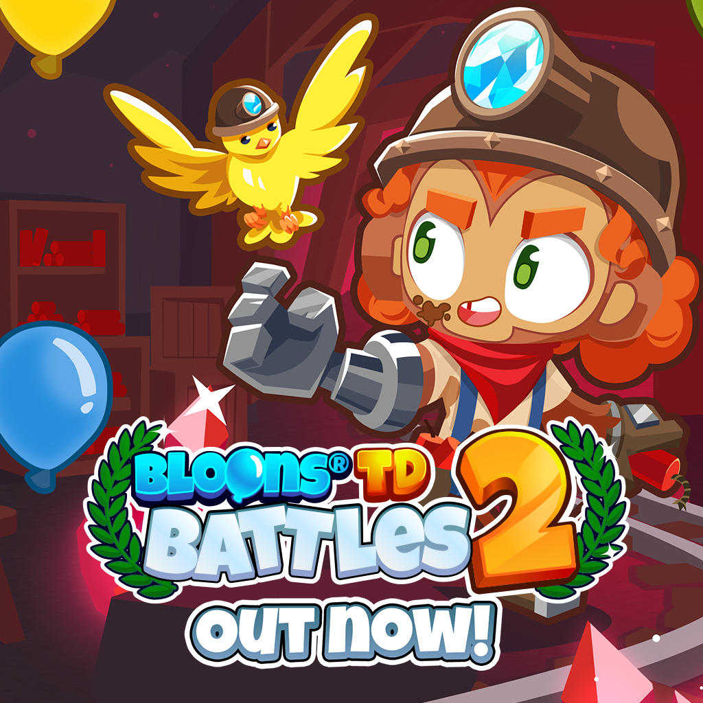 btdbattles2's tweet image. Battles 2 update 4.2 is rolling out now! Introducing a brand new hero, Bonnie the Bloonstone Miner! Find out everything there is to know about Bonnie in our update video and notes below ๐โ๏ธ
๐บ youtu.be/3g52RTXjelg
๐๏ธ ninja.kiwi/b2_4.2
#battles2
