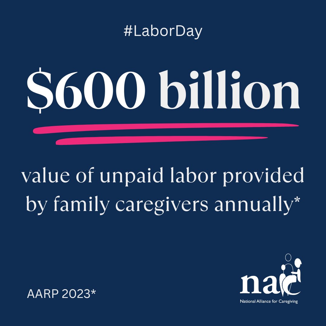 This #LaborDay, let's recognize family caregivers: the $600 billion workforce we rarely see. They're the backbone of our healthcare system &amp; economy yet often struggle to put food on the table. It's time we better support our #caregivernation!