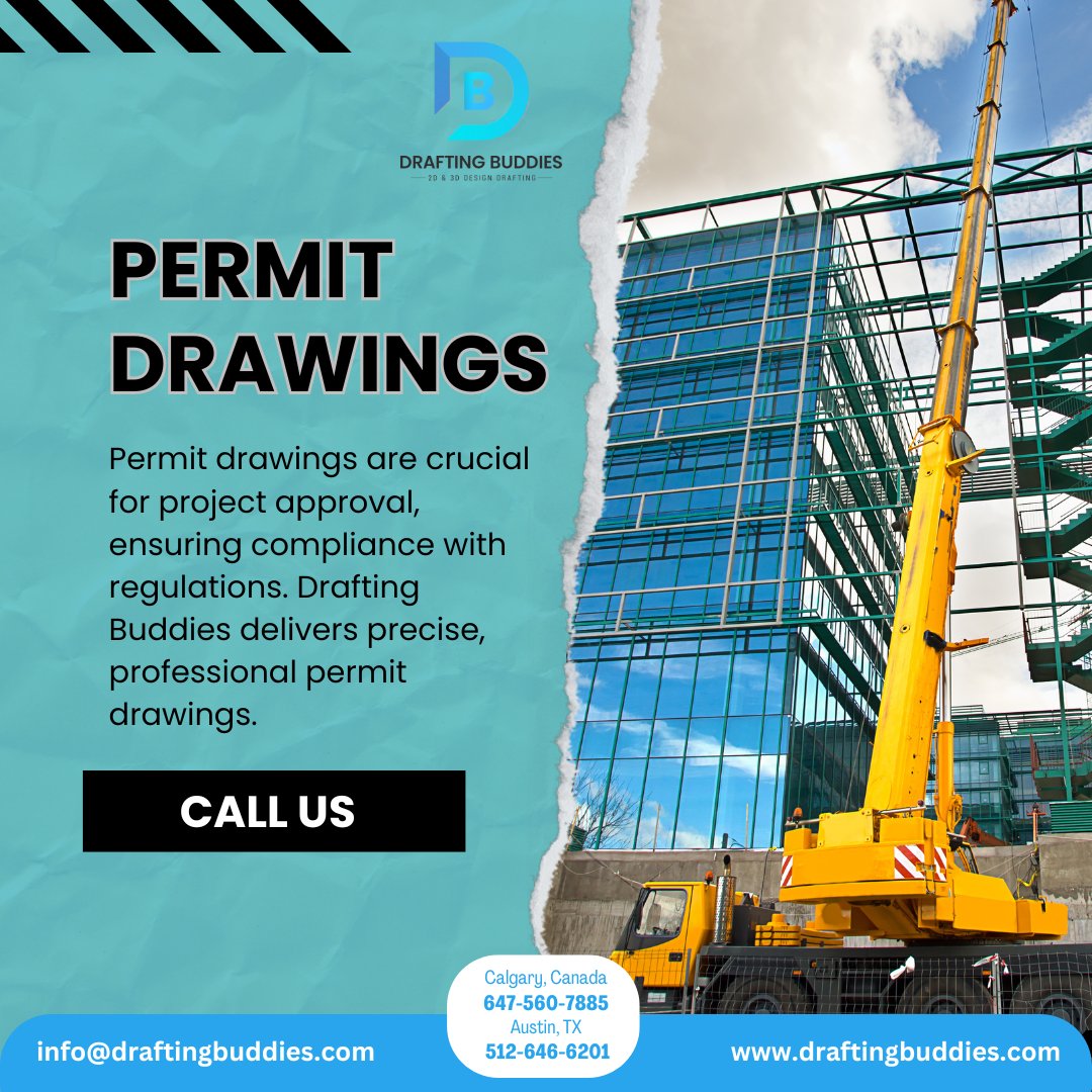 DraftingBuddies's tweet image. Permit drawings are crucial for project approval, ensuring compliance with regulations. Drafting Buddies delivers precise, professional permit drawings.

#PermitDrawings #ProjectApproval #Compliance #Regulations #DraftingBuddies #Precision #ProfessionalDrawings