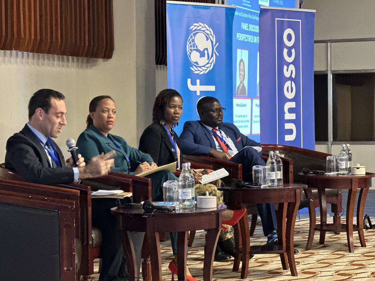 How can 
1) Climate &amp; Environment
2) Peace &amp; Human Rights
3) and Science, tech, innovation and digital transformation sectors leverage education?

Interesting discussion w/:
-Adam Lane,Huawei Kenya
-Merna Eulentin,Scheyselles
-Wongani Grace Taylor,UNICEF
-Mangomba Tembi, Zambia
