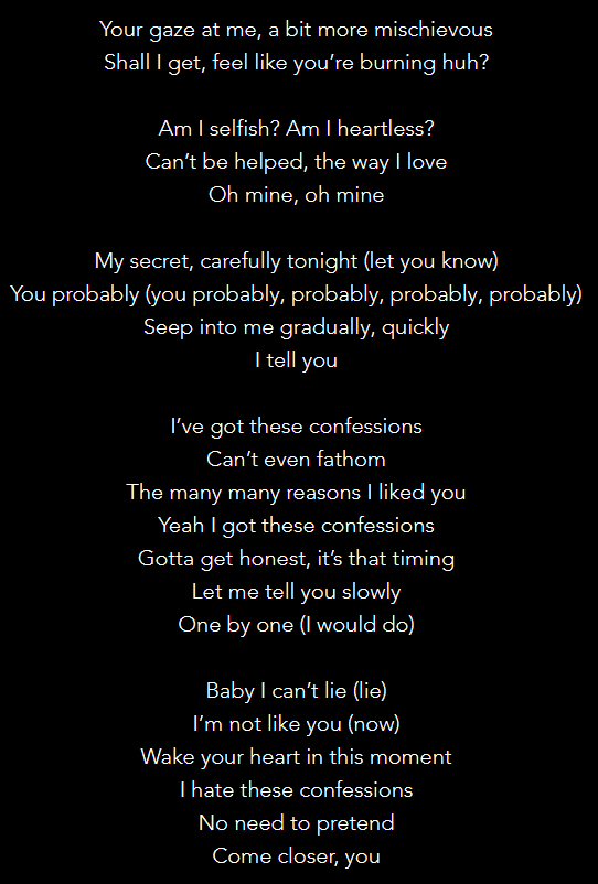gointosubbit's tweet photo. Loossemble - TTYL: translated lyrics
Confessions
(Hyunjin co-credited)

https://t.co/cRJf6dXbJi

@Loossemble_twt #Loossemble #LOOSSEMBLE_TTYL https://t.co/PhgIwgn86c