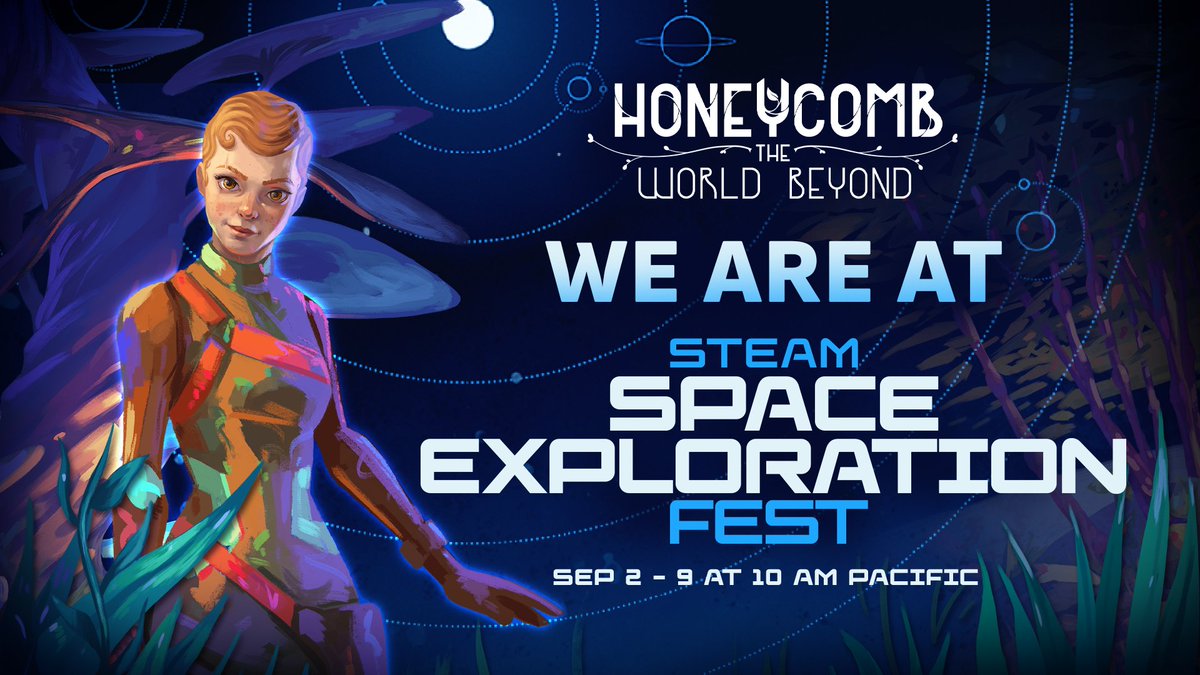 Join us at the #SpaceExplorationFest!
Yes, you’ve read it right, we’re taking part in the Steam Space Exploration Festival!
Come join our stream where our Developers are talking about the newest trailer and new additions to the game!
#HoneycombTheWorldBeyond