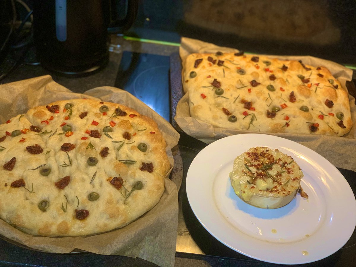 MegPoxon's tweet image. Focaccia was a great success and has become a monthly staple (along with a chilli & honey Camembert of course…)