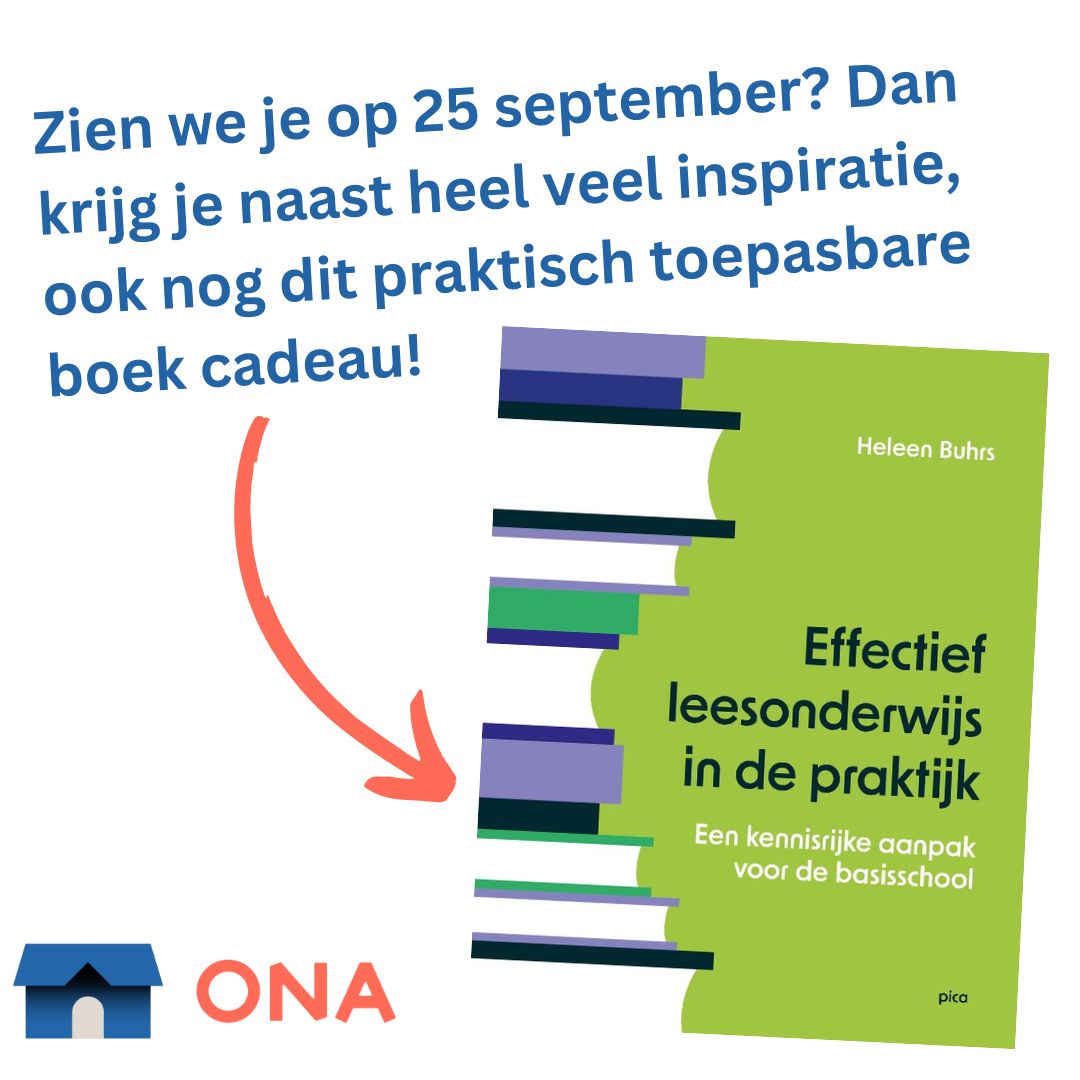 Kom jij naar ons event op 25 september? Dan ga je niet alleen naar huis met een koffer vol inspiratie, maar ook met het boek ‘Effectief  leesonderwijs  in de praktijk’ van Heleen Buhrs. Meer info en aanmelden: ona.amsterdam/verhaal/ona-in…