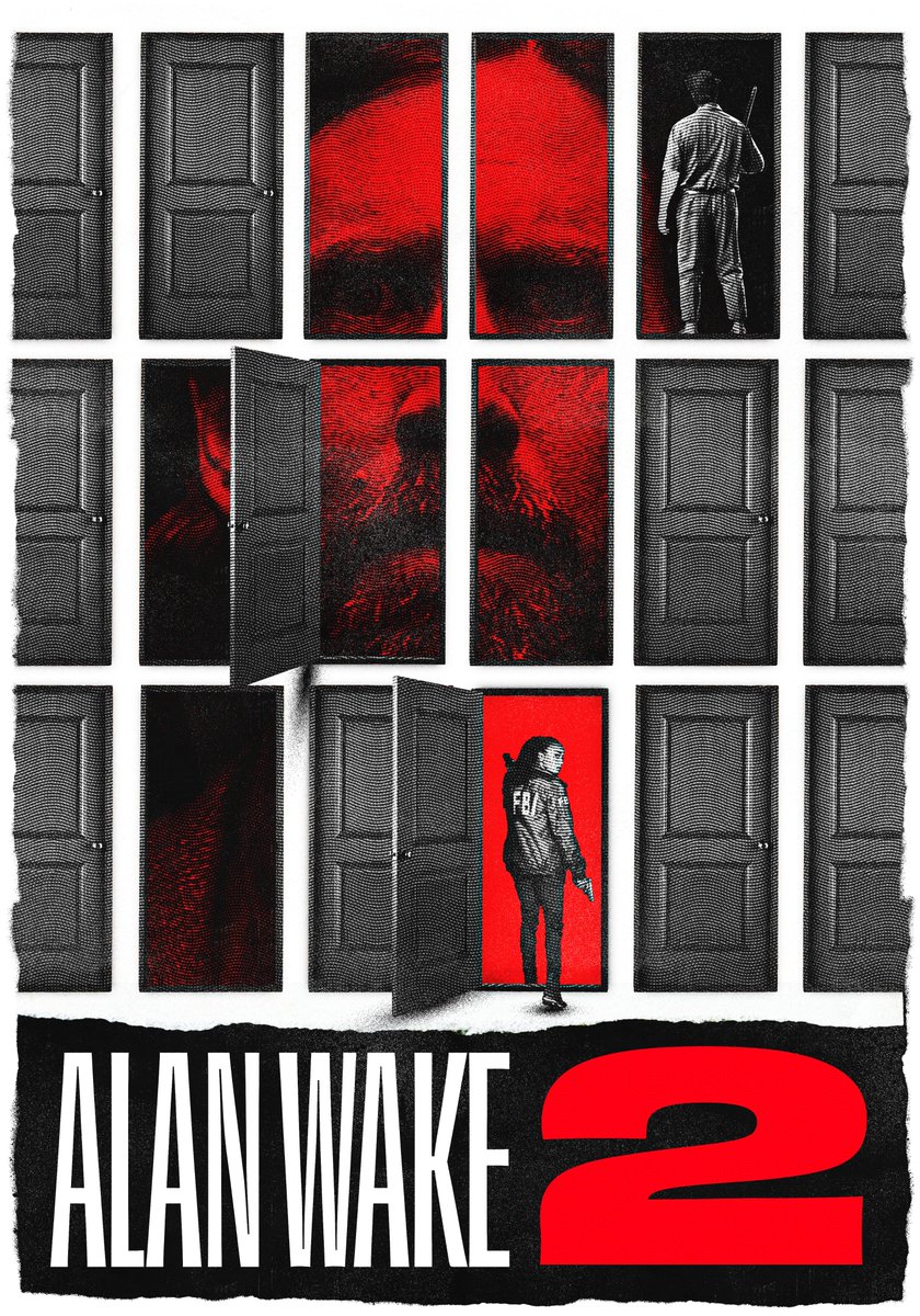 simpledototto's tweet photo. Thank you @SamLakeRMD and @remedygames for this dark beauty; one of my fav game ever Alan Wake 2 poster art just for fun #AlanWake https://t.co/3utJ0xe9Kq