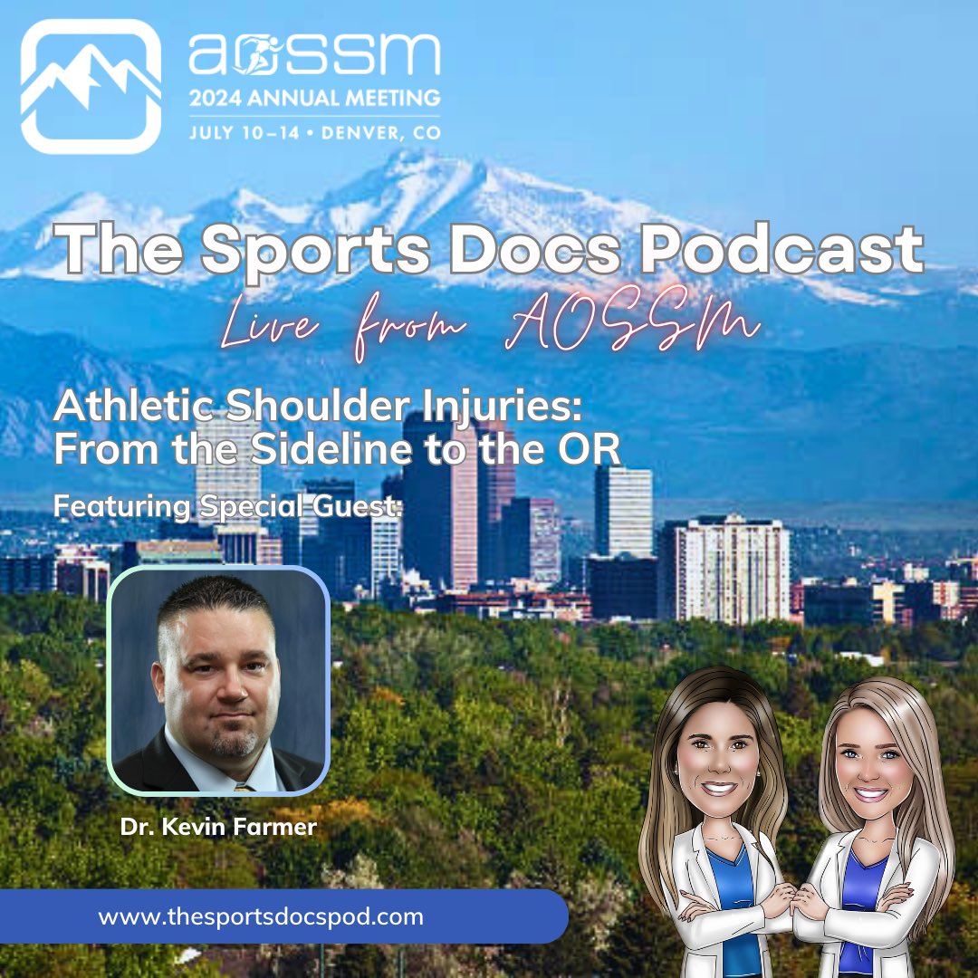 ✨NEW Episode is LIVE✨ We’re talking with <a href="/kevinfarmermd/">Kevin W. Farmer, MD</a> about the management of common athletic shoulder injuries, from the sideline to the OR! #AOSSM2024 #orthotwitter <a href="/cloganmd/">Catherine Logan, MD, MBA</a> <a href="/AshleyBassettMD/">Dr. Ashley J. Bassett</a>