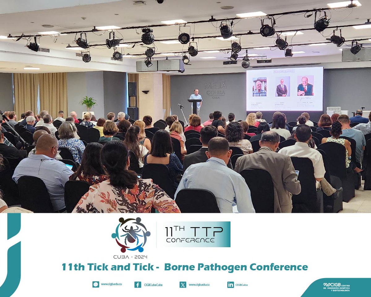CIGBCuba's tweet photo. "Kill the Tick' - an endless gameplay one never gets tired was the plenary lectura by Prof.Petr Kopáček, at 11th edition of the Conference on Ticks and Tick-Borne Pathogens #TTP11. https://t.co/Yjl2HEwIU0