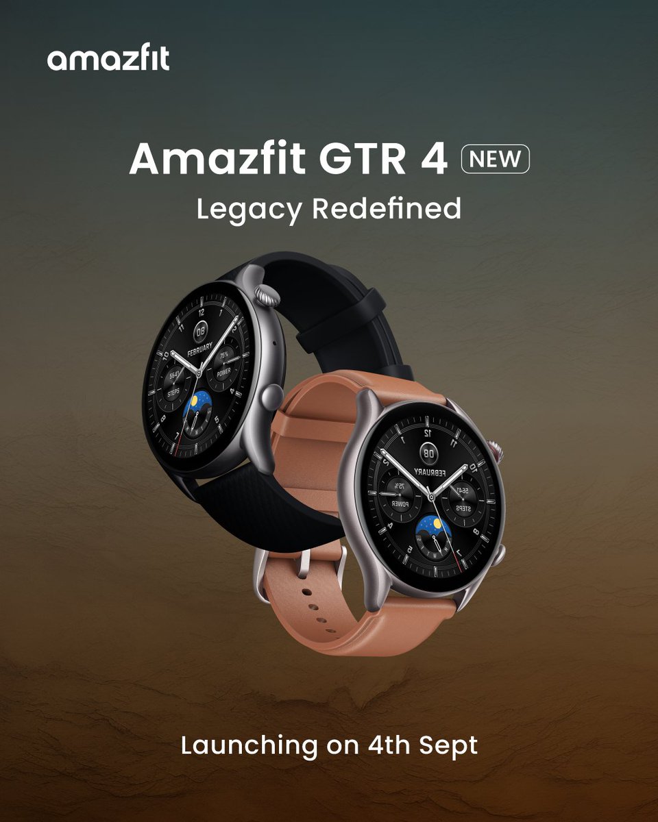 cp_khandelwal's tweet image. Get ready to redefine your legacy with the all-new Amazfit GTR 4 New Version! Launching on September 4th, it&apos;s time to elevate your game and embrace the future of smartwatches. 🕒✨ #LegacyRedefined #AmazfitGTR4New