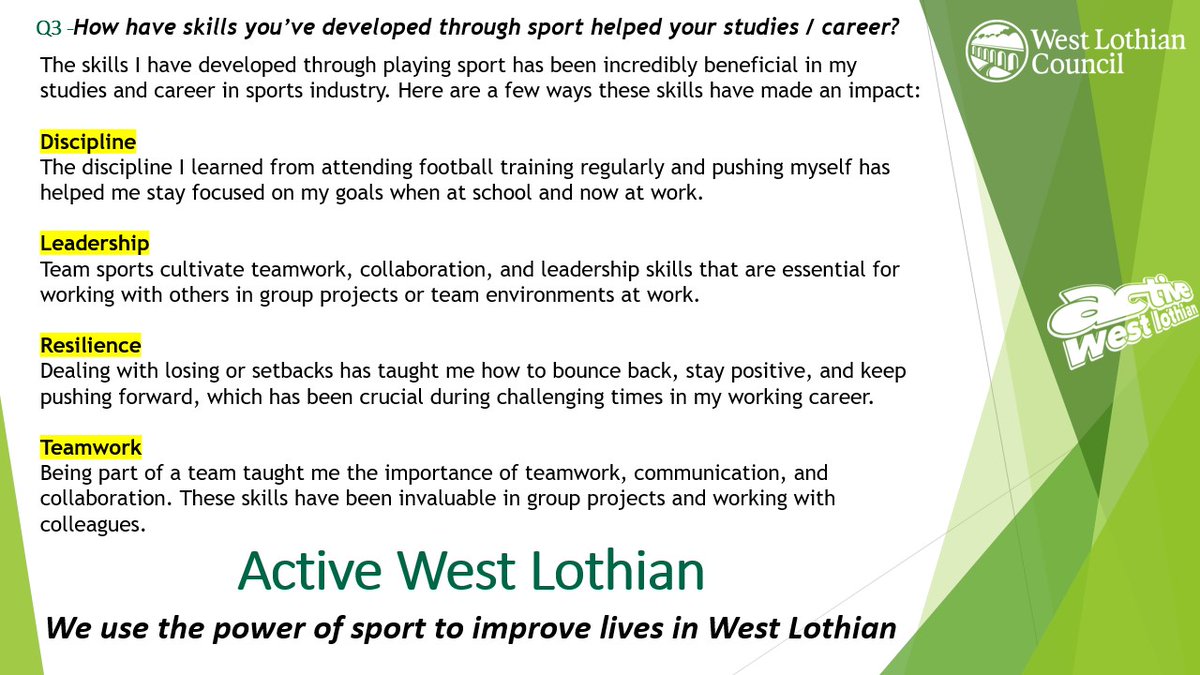 ActiveWL's tweet image. A3. #SportHour @sportscotland