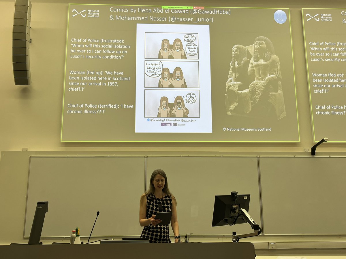 HypatiaHeuresis's tweet image. Fascinating keynote lecture at @CREgyptology by @eloquentpeasant, with tonnes of food for thought on colonialism, the display and presentation of museum collections, and the visibility of traditionally ignored ancient and modern Egyptians!