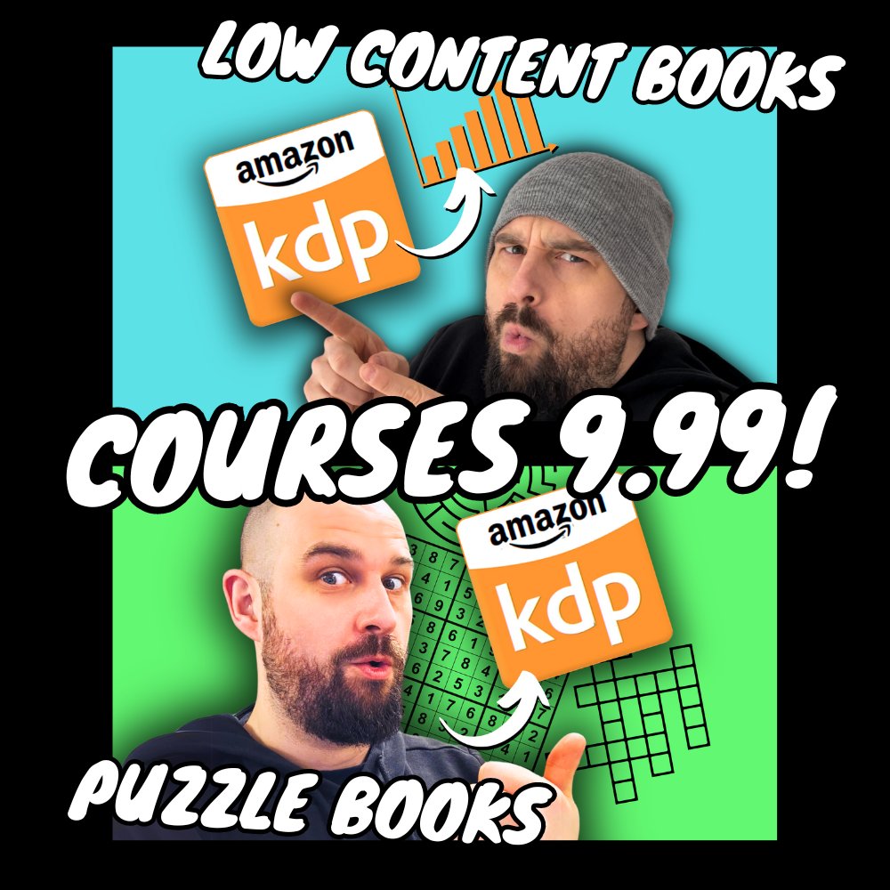 benmcqueeney's tweet image. My two best-selling, highest-rated courses are on sale now for a next 3 days! This will save you 80% on the cost of the courses. These courses will explode your book publishing and have you flying sky high.
bit.ly/PuzzleSept
bit.ly/LowContentSept
#amazonkdp #lowcontent