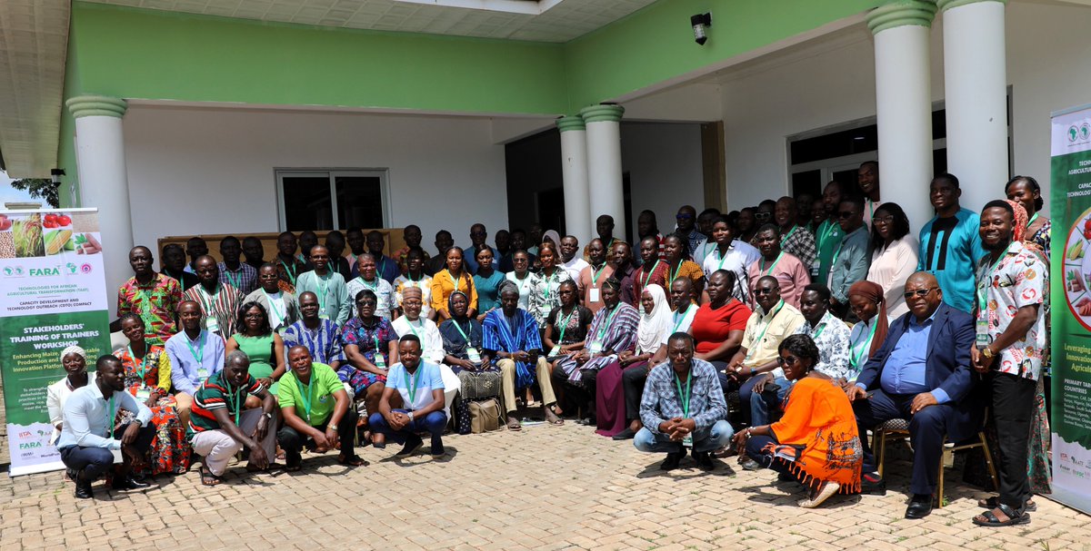 FARAinfo's tweet photo. The @Taat_Africa #CDTO Stakeholders' Training of Trainers Workshop on enhancing Maize, Rice, Vegetable Production, and the strengthening Innovation Platforms in Ghana is underway in Tamale, Ghana, starting today.
🗓️Sept. 2nd - 6th, 2024
Read more via➡️ https://t.co/SsCcrSjqeu https://t.co/s9qMs408cO