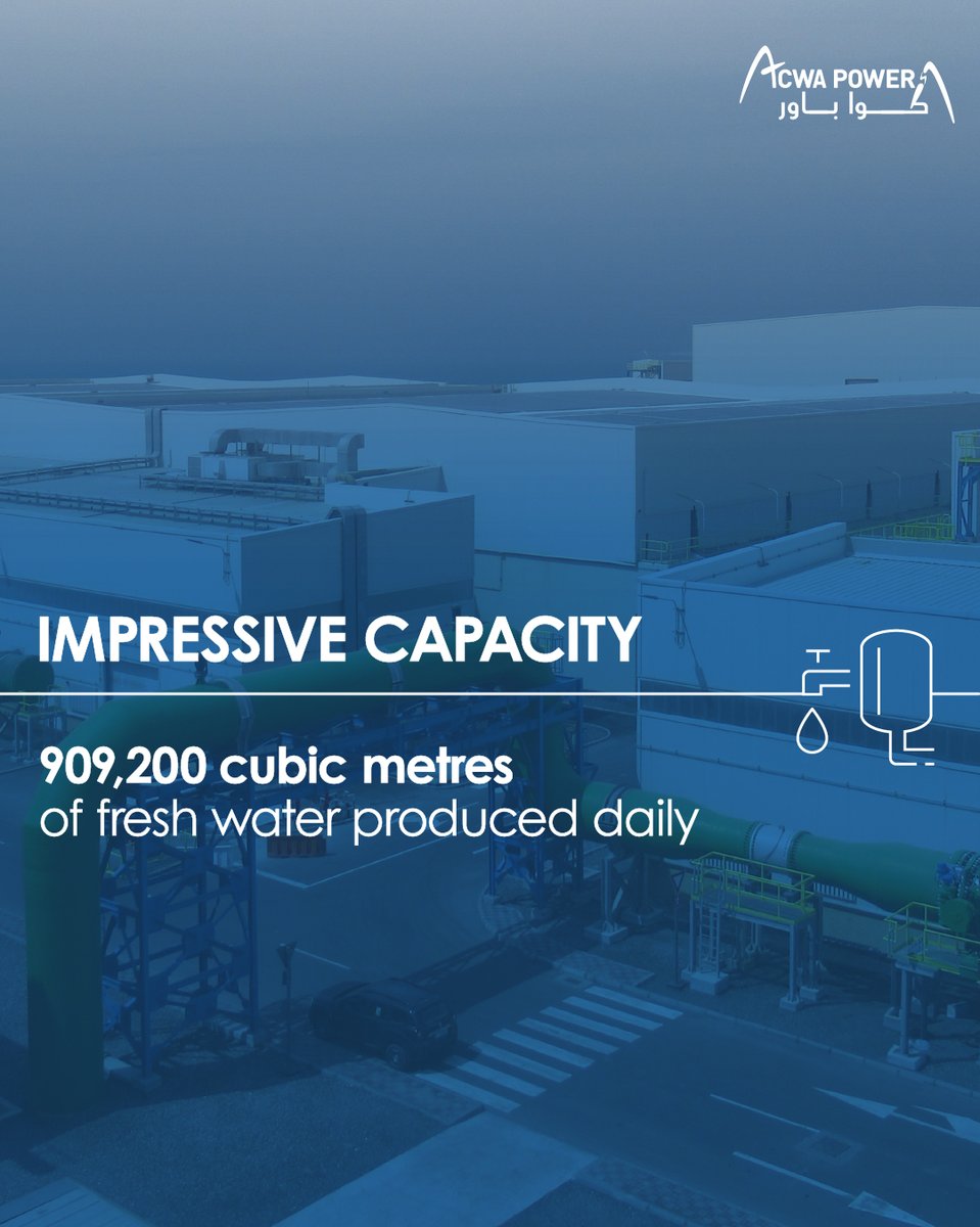 acwapower_en's tweet image. 🌊🌍 Interested in water desalination’s reverse osmosis technology? Discover the largest desalination plant on the planet and learn more with us.

#ACWAPower #ReverseOsmosis #WaterDesalination