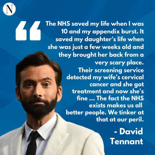 David Tennant on how vital the NHS is.

Keep Private Healthcare out.