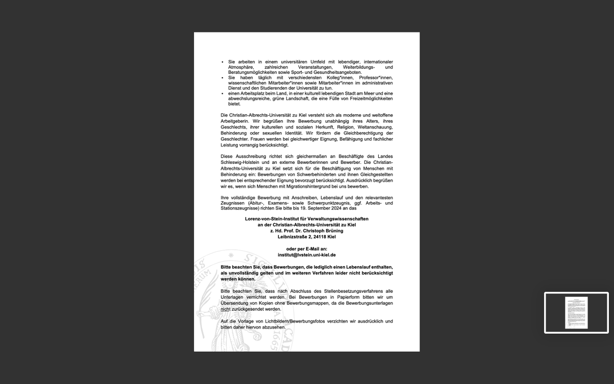 Das Lorenz-von-Stein-Institut stellt wieder ein. Wir freuen uns auf Bewerbungen 💼

Das Teilen der Ausschreibung ist erwünscht!