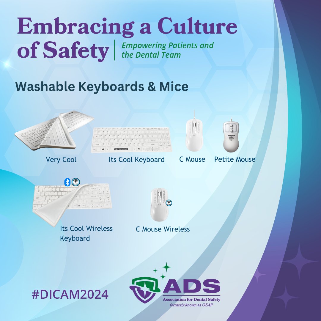 ManAndMachineCo's tweet image. 🦷✨ For Dental Infection Control Awareness Month, we're spotlighting our Washable Keyboards &amp;amp; Mice—the perfect complement to infection prevention protocols. Visit our website to learn more. 💻🖱️ #ManAndMachineInc #InfectionControl #WashableKeyboards #DICAM2024