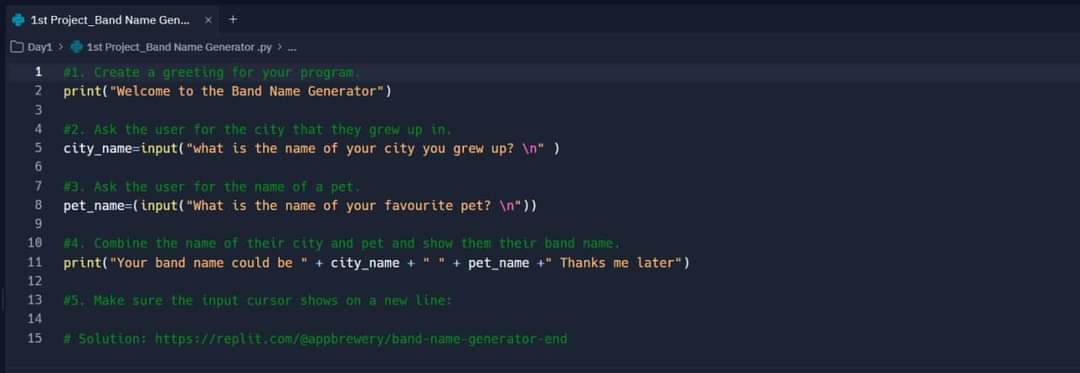 anesh_py's tweet image. 🚀 Day 1 of Revising #100DaysOfPython. Reviewed basics, string manipulation, variables, assign multiple variables , output variables,
global variables & others.🐍
Day1 final : Band Name Generator
GitHub: ⛓️ github.com/anishkandel/10…
#100DaysOfLearningPython #CodingJourney