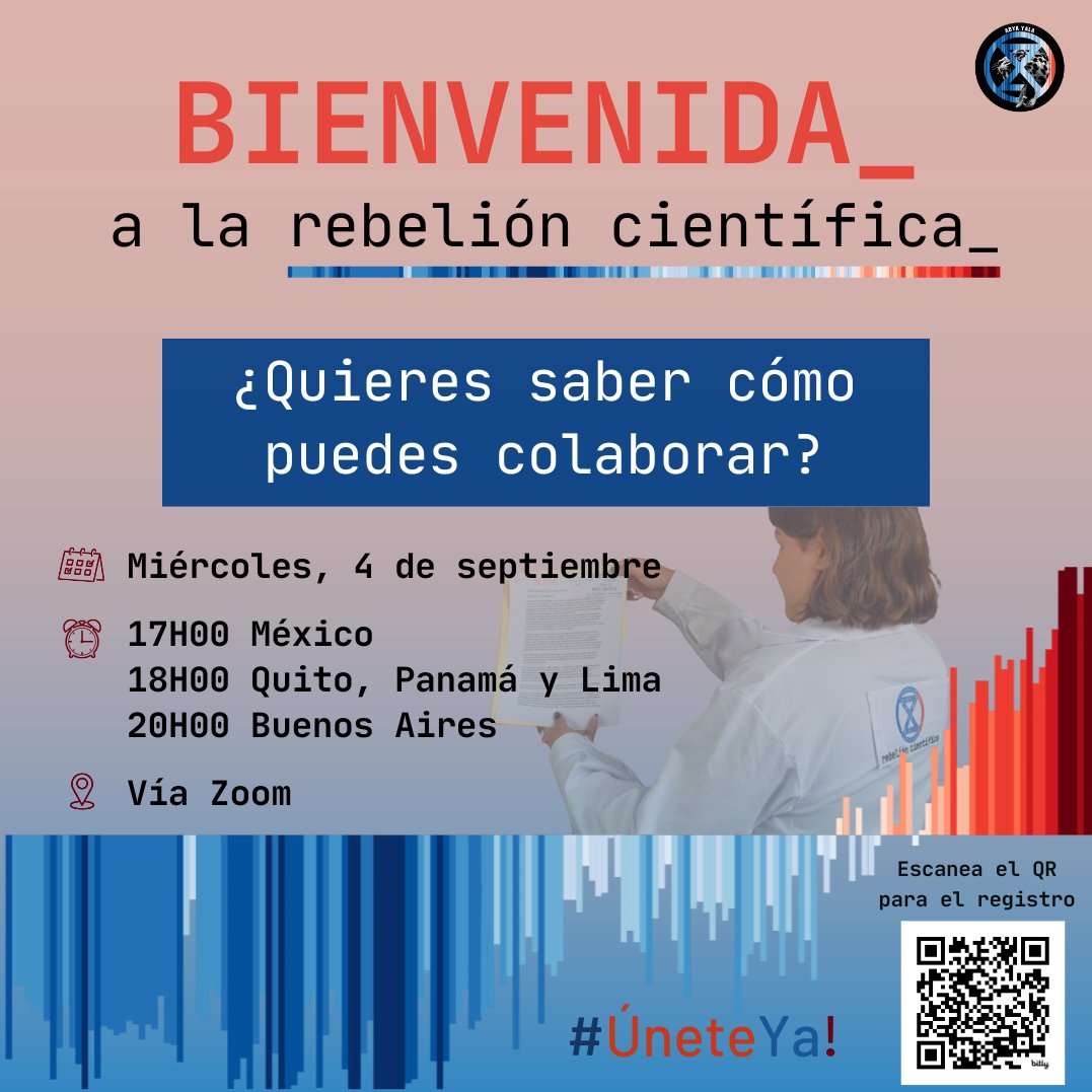 📢 ¡Únete a la REBELIÓN CIENTÍFICA! 🌍🔥

En un mundo que nos quiere en silencio en nuestras oficinas, ¡queremos hacer ruido juntxs! Únete a nuestra reunión de bienvenida y descubre tu papel en la lucha contra la crisis climática.

🔗 Enlace de registro ⬇️
us06web.zoom.us/meeting/regist…