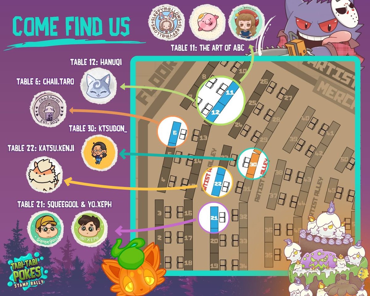 ArtByRidley's tweet photo. Hemlo Ghost Pokemon Hunters, are you ready to haunt Pokecon PH 2024? 👻

Please join our Tabi-tabi Pokes Stamp Rally and unlock your mumu buddies! Complete our stamp challenges to claim your exclusive sticker sheet, featuring eerie and enchanting artworks by 9 Pkmn Ph artists! 👻 https://t.co/mVJXK8FpmM