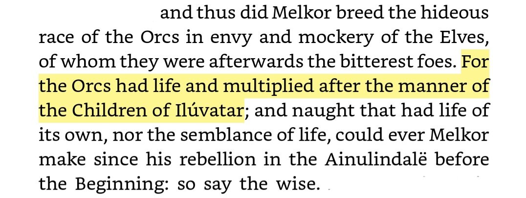 robertjoscribe's tweet photo. Ok it's getting repetitive, so I promise I will no longer argue with people who say "orcs are inherently evil" and "orcs can't procreate", but only if you guys retweet this so there's a ghost of a chance these Tolkien passages circulate. https://t.co/Rtm2UYckLa