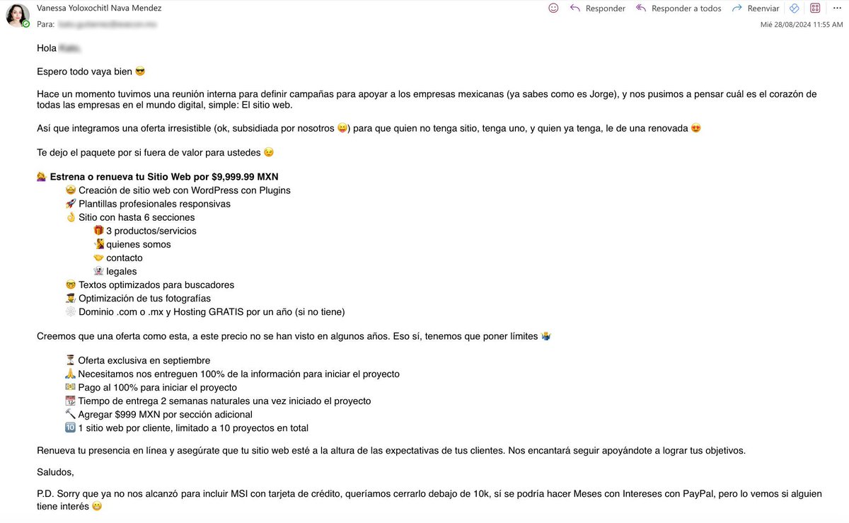 avilaintegrador's tweet photo. #BuenasNoticias 😃

Se aprobó una campaña en septiembre para apoyar a los emprendedores, algunos de nuestros clientes están recibiendo este mail y lo compartimos por si saben de alguien a quien le pueda interesar 🙌🏼

Para más información contactar a Vanessa Nava 👉🏼 @vanebeam https://t.co/CBMpsOpEjO