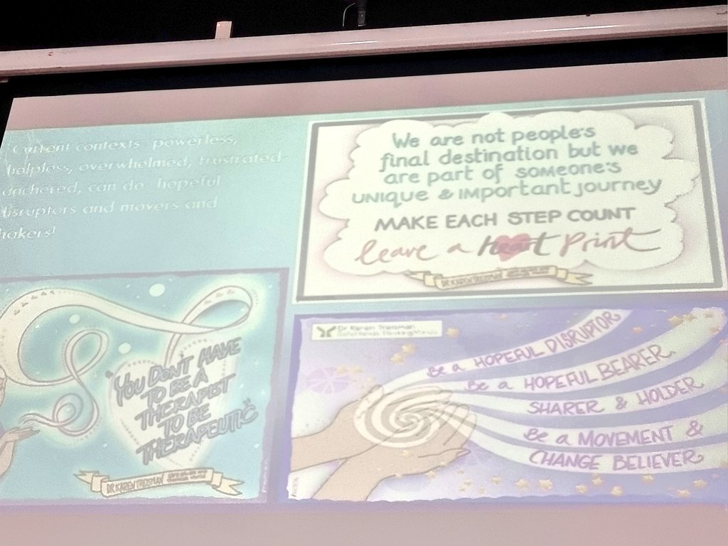 'You don't have to be a therapist to be therapeutic', <a href="/dr_treisman/">Dr Karen Treisman, MBE, Clinical Psychologist</a> reminding us that we don't need to go on a trauma dig to support someone - we just need to think carefully and humanly about what imprint we leave 💜