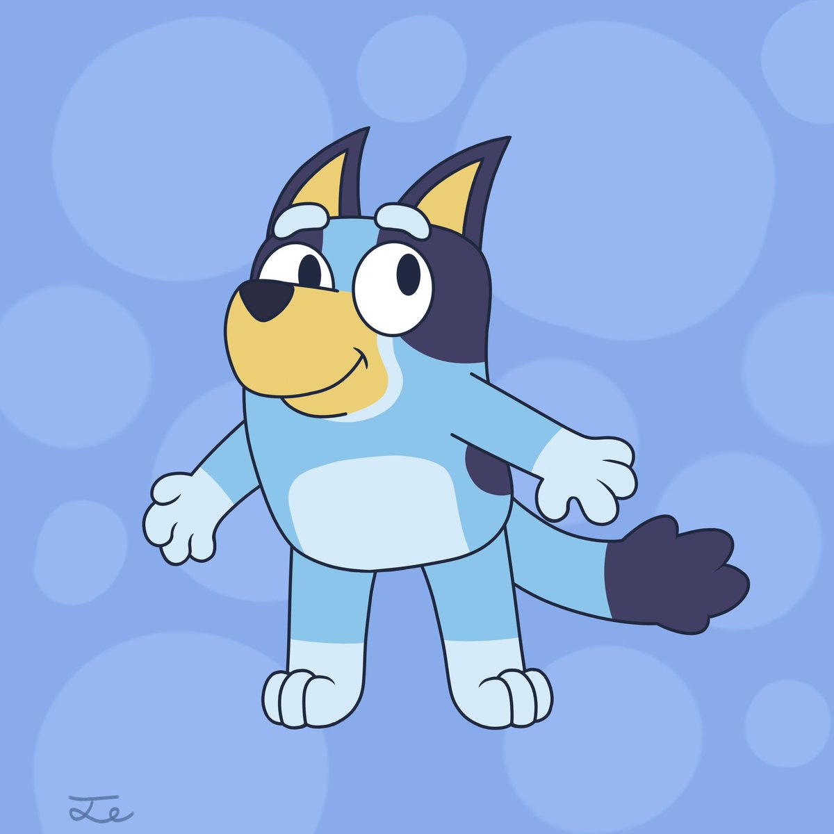 JaiMagenta's tweet photo. I took a try at drawing Bluey. I really love the show, it’s just a wonderful time. 

#art #fanart #bluey https://t.co/ZCrMxZnrq8