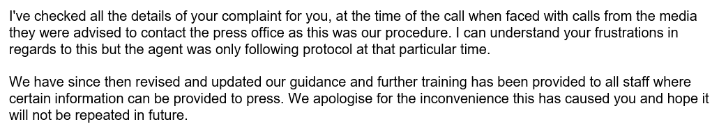 It took more than 6 months, but finally....a response!

HMCTS staff had indeed been *trained* to keep details of cases a secret from the public and press, but that guidance has now been changed