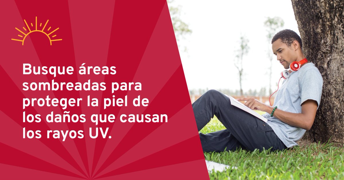 Remember to keep it cool by looking for shady areas when outside, especially from 10 a.m. – 4 p.m.
------------
Recuerde mantenerse fresco buscando áreas sombreadas cuando esté al aire libre, especialmente entre las 10 a.m. y las 4 p.m.