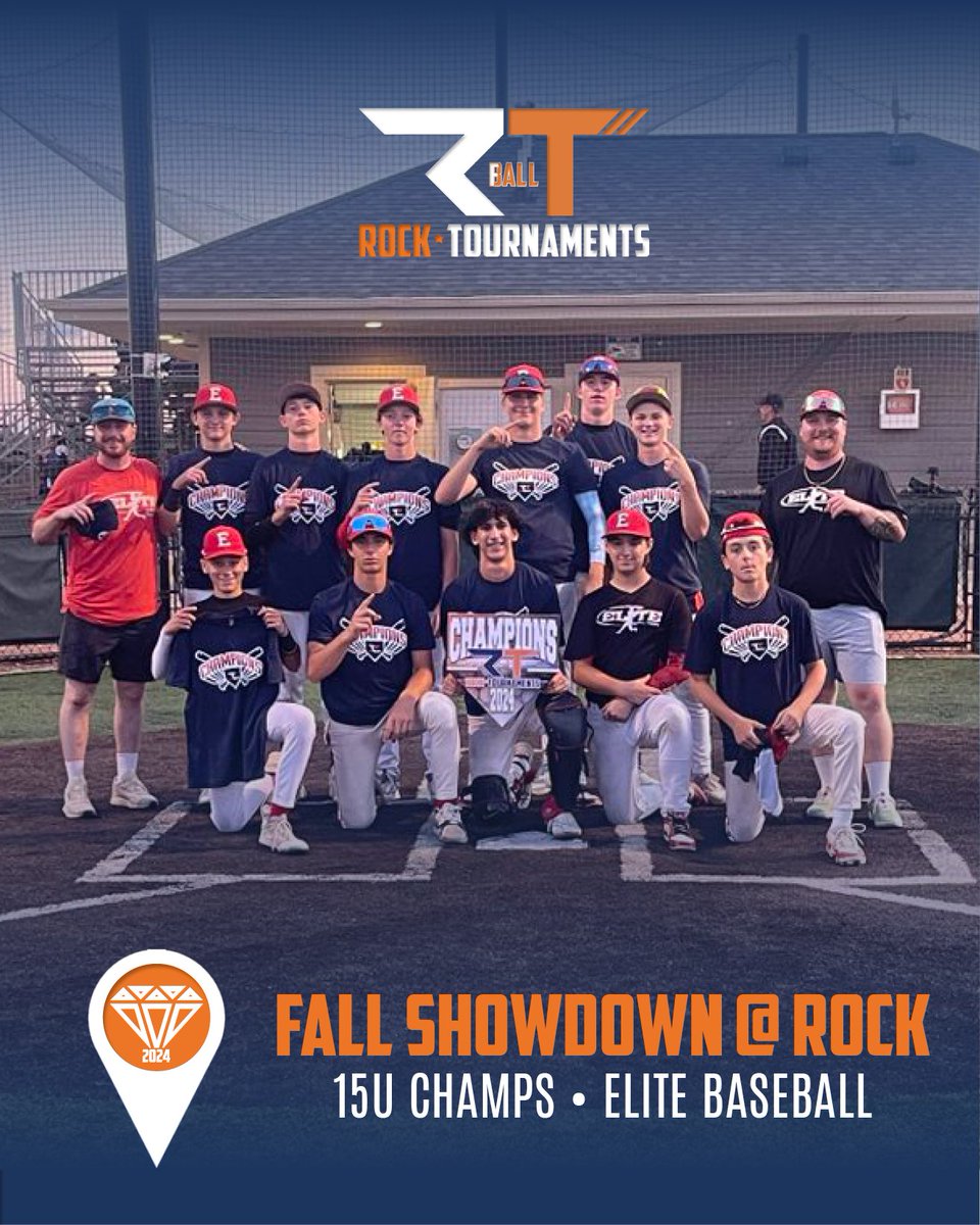 Rock Tournaments (@rocktournaments) on Twitter photo ๐ฅ FALL BALL CHAMPIONS ๐ฅ
Congratulations to our champs from this weekend's Fall Showdown at <a href="/TheRockComplex/">TheRockSportsComplex</a>!
12u - Thunder Gold
13u - <a href="/XLR8FoxValley/">XLR8 Sports Training</a>
14u - <a href="/WindyCityHitDog/">Windy City Hit Dogs</a>
15u - <a href="/teams_elite/">Elite Baseball Teams</a> ๐ฅ FALL BALL CHAMPIONS ๐ฅ
Congratulations to our champs from this weekend's Fall Showdown at <a href="/TheRockComplex/">TheRockSportsComplex</a>!
12u - Thunder Gold
13u - <a href="/XLR8FoxValley/">XLR8 Sports Training</a>
14u - <a href="/WindyCityHitDog/">Windy City Hit Dogs</a>
15u - <a href="/teams_elite/">Elite Baseball Teams</a>